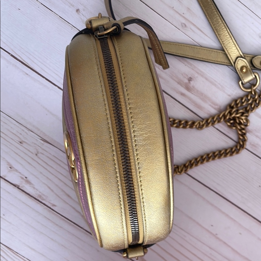 Gucci Pink and Gold Crossbody Bag - Picture 5 of 9